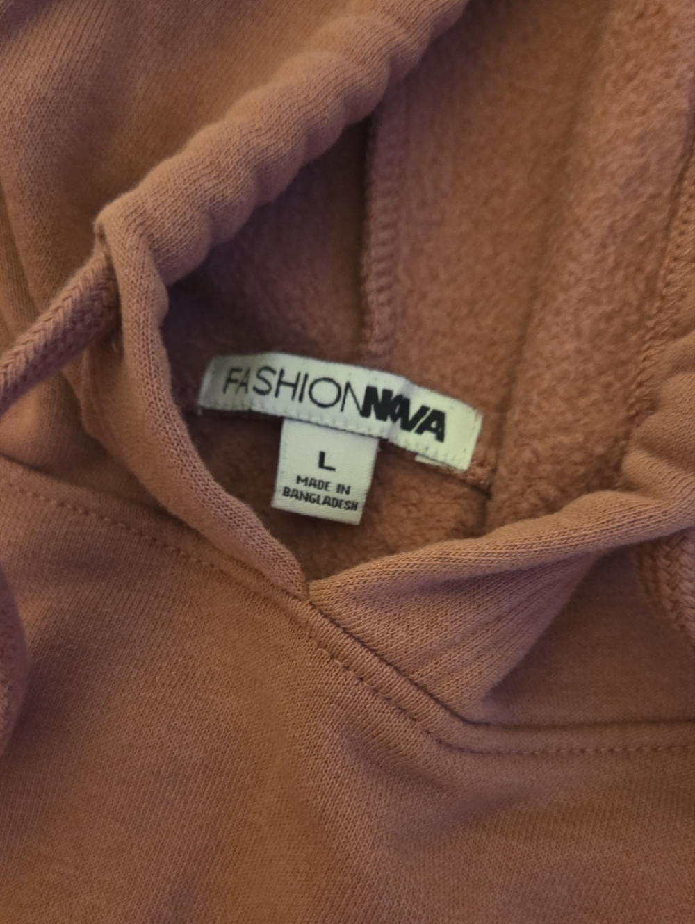 Fashion Nova Cropped Hoodie Sweater - Mauve Pink - Picture 2 of 2